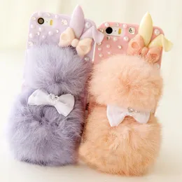 Cálida y suave de piel sintética Furry Teléfono Cubierta Diamante piel caso para iPhone 5/5S/6/6 Plus Cálida y suave de piel sintética Furry Teléfono Cubierta Diamante piel caso para iPhone 5/5S/6/6 Plus