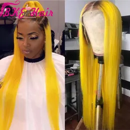 yellow lace frontal