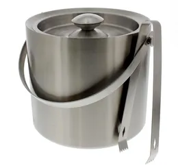 /Épais Vin Seau Portable Rafra/îchisseur ESGT Seau /À Glace Inoxydable Seau /À Glace Double Isolation en Acier Inoxydable Walled Seau /À Glace avec Couvercle Filtre Tenailles