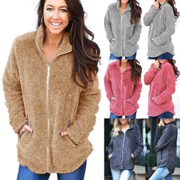 Femmes Capuche Laine Veste d/'hiver LONG HOODIE SWEATJACKE Trench outwear 48