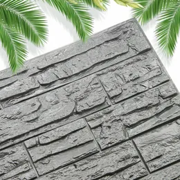 3D Textured Slate Brick Effect Sticker TV Background Wall Living Room Decoration