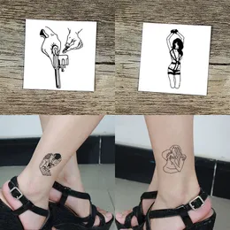 Atacado 1 peça preto decalque tatuagem impermeável pandatransparente Atacado Pequenas Tatuagens Compre Barato Produto Em Atacado De Fornecedor Chines