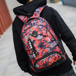 Camouflage-Print Bouquet Pocket Drawstring School Backpack Storage Accessory BT