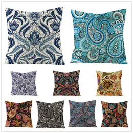cotton linen pillow cases hippie bohemian decorative pillow cover for bedroom office outdoor decor Bubunix 2 pieces decorative floral pillow cases mandala pillow covers 45 X 45 cm Style 7 