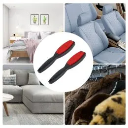 Lot De 2 Brosses électrostatiques Anti-poils D'animaux - Double Face, Portable Pour Vêtements, Canapé, Maison Et Voyage - 4