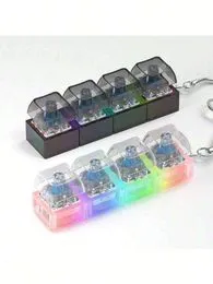 2-stuks Fidget Toetsenbord Sleutelhanger - Mechanische Clicker - Stressverlichting - Verwisselbare Keycaps - Voor Mannen & Vrouwen