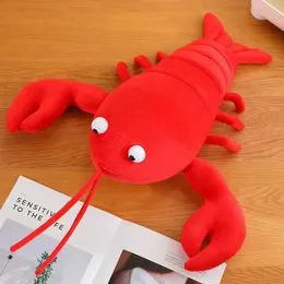 Cojín De Peluche Cangrejo Rojo – Almohada Abrazable De 27 Cm, Decoración Marina Y Juguete Educativo