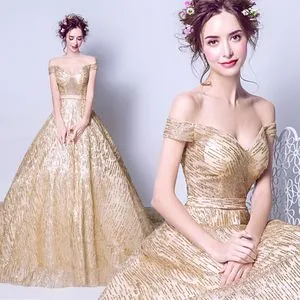 High Neck Amazon Prime Gold Dresses Gold Aline Tulle V Neck Long Prom Dress,  Gold Formal