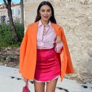 Boho Rose Red Satin Mini Low Waist Skirt For Women High