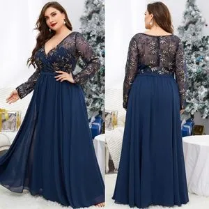 Navy Blue Formal Dress: A Line V Neck Evening Gown... From Weddingsalon,  $100.51 | DHgate.Com