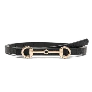 4781 Women\'s Th Horsebit Plaque Buckle Fashion Skinny Belt For Jeans, Horsebit Buckle Skinny Belt – amelineshoppe main image 2