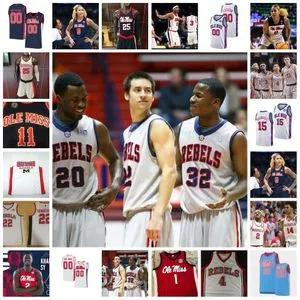 NCAA Stitched Ole Miss Rebels College Basketball Jersey with