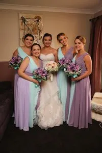 floor length dresses formal Long Sleeve Long Formal Gown: Amelia Couture 381-1 Eggplant / 2 main image 1