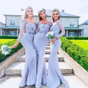 Dresses Dusty Blue Satin Bridesmaid Blue Beaded Bridesmaid Dress Dollhouse Bridesmaid  Dress Mia Bella Bridesmaids