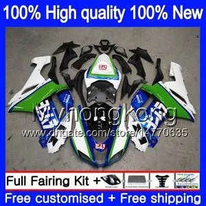 Body + 8 Gifts Kawasaki ZX6R 600cc Fairings Kit Blue From