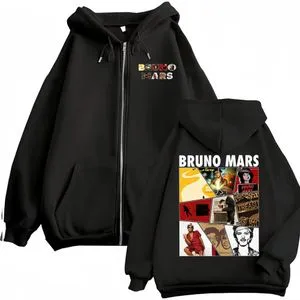 Bruno Mars The Romantic Tour Zipper Hoodie 2026 Pop From