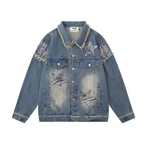 ジャケット・アウター Doublet 24ss denim patch jacket Custom Made Men's Two Tone Denim Jackets | China-Jeans (CJ)