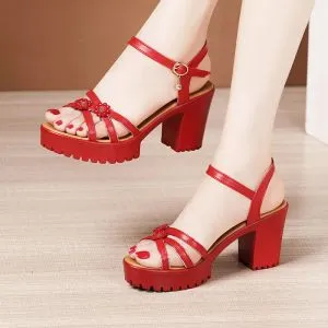 【 】★PLATFORM SANDAL★正規品★ DHgate.com:Elegant Floral Platform Block Sandals: Small Size