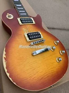ギター Hard Aged LesPaul replica FlameMapleTop ギター Hard Aged LesPaul replica FlameMapleTop ギター Hard
