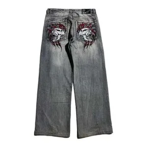 DHgate.com:High Rise Wide Leg Pant - Y2K Fashion Jeans