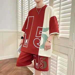 Mens Short Sets Fashionable Two Piece Streetwear Outfit With