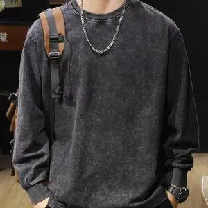 鶏舎 / WASHED HEAVY WEIGHT LONG SLEEVE Acid Wash Oversized Long Sleeve T-Shirt #R00099 | TAPSTITCH