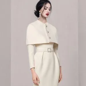 Elegant White High-Waisted Two-Piece Set