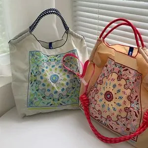 DHgate.com:Paisley Embroidery Tote Bag: Large Nylon Shopper