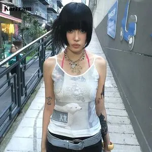 Karrram Japanese Y2k Tank Top Grunge Aesthetics From