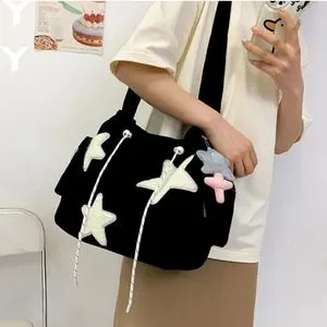 Kashiko☆Aesthetic Print shoulder Bag DHgate.com:Cute Star Print Crossbody Bag - Japanese Y2K