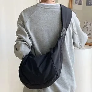 韓国商品/NOCONTENT Check nylon bag Korean Style Nylon mens sling shoulder bag - Large Capacity