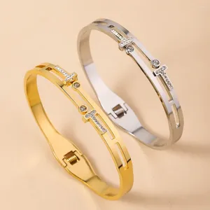 t♡anty*R DHgate.com:Exquisite T-Bar Bangle: Premium Stainless Steel