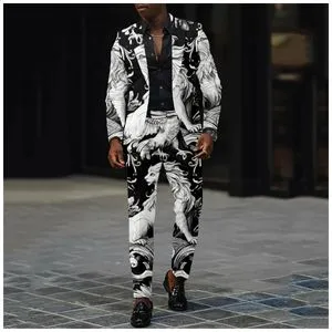 スーツ beautiful people jacket&pants mens UMISS Men's Double Breasted 2-Piece Suit Jacket and Pants