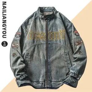 ジャケット・アウター argue baseball denim jacket argue baseball denim jacket