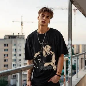T-shirt Suguru Geto Jujutsu Kaisen - Anime - Noir - Toutes Tailles - Neuf Avec étiquettes