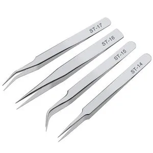 6pcs/set Curved Fine-Tip Tweezwes Set Stainless Steel Multifunction Tweezer For DIY Scrapbooking Craft Card Making Hand Tools - 15 - View #10