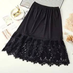 Knee Length Lace Lace Midi Skirt Extender For Women Hollow Length A Line Half Extenders From Ddmycrazy 7.37 DHgate.Com