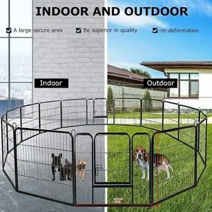 Large Dogs AWFHHT Dog Playpen Indoor 40 Inch 16 Panels Metal Dog
