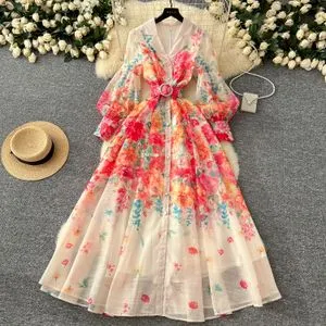 417　6/14 Flower print long sleeve M S7fe2a34c8ef245a2a43a7f67a906c
