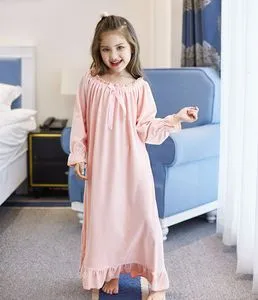 Manches Longues Chemise De Nuit Enfant Fille Chemise De Nuit De