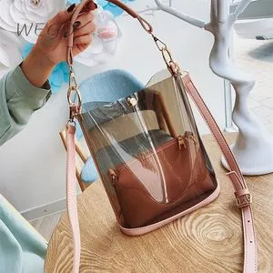 【 ADERERROR 】★Jelly bucket bag Clear Transparent Jelly Bucket Bag for Women - Summer