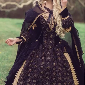 Medieval Vintage Black Gold Princess Tutu Gothic... From Readygogo, $168.9  | DHgate.Com