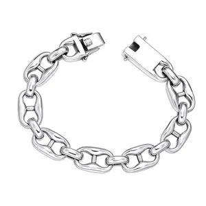 DHgate.com:Bold Silver Link Bracelet: Thick Pig Nose Chain