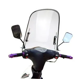 Motorcycle Wind Deflector, Transparent Scooter Windshield, Adjustable Motorcycle Wind Deflector, Motorbike Front Fairing, Thicken Wind Guard For - View #2