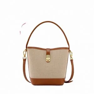 【Herve】 CLASSIC BUCKET BAG 4色 DHgate.com:Retro Woven Bucket Bag - Color Block Shoulder Bag