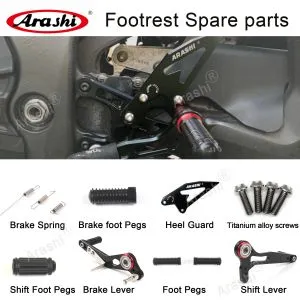 Arashi Replacement Brake Foot Peg – Single Toe Peg For Rearsets & Footrests – Aluminum Alloy