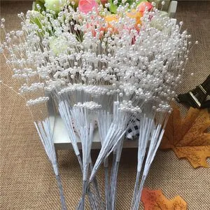 Fileur De Perle Epingle Couture Tiges De Perles Artificielles,Bâtons Pour Mariage 50 Pack Blanc Bouquet De Fleurs Perles Pour Bijoux