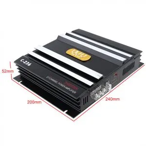 3800W 2 CHANNEL Audio Power Amplifier 12V Black Aluminum Alloy Auto Car - View #6