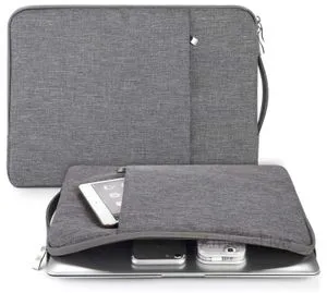 12 Inch Laptop Sleeve With Handle & Front Pocket - Protective Neoprene Case For 11.6-12" Laptops
