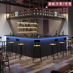 BAR COUNTER TABLE SMBT×NTF Industrial Style Bar Counter: Restaurant Cashier Stand | Small